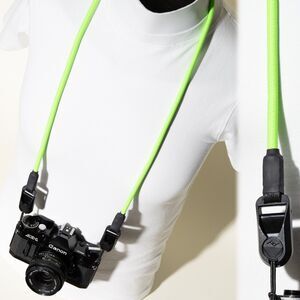 Handmade Green Rope Camera Neck Strap 38" 7mm Lightweight + Peak Design Anchors